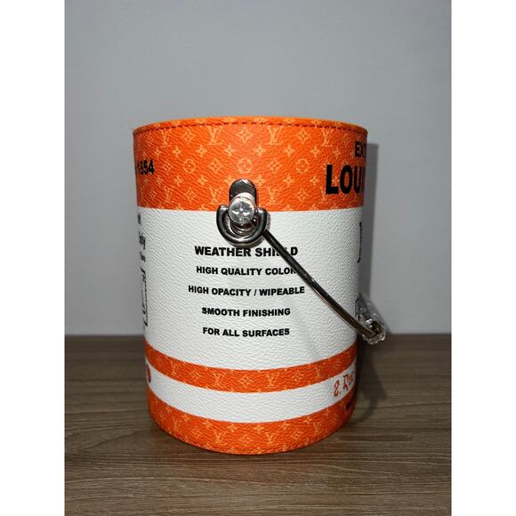 Louis Vuitton Orange LV Paint Can Monogram Top Handle Shoulder Crossbody Bag - Picture 6 of 14